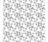 Papel pintado floral en blanco y negro