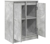 Aparador | aparador de comedor | armario de cocina de madera de ingeniería gris hormigón 57x34x76 cm cfw82983