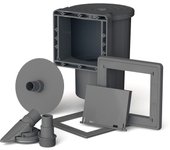 Skimmer de pared en acero kit piscina gris gre ar100g
