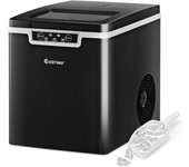 Costway máquina de cubitos de hielo máquina de hacer hielo 9 cubitos de hielo en 8 minutos/ 12 kg de hielo en 24 horas/tanque de agua de 1,85l para ca