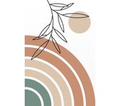 Papel pintado panorámico - hoja boho