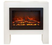 Xaralyn | chimenea eléctrica bolea - marco de mdf blanco - calefacción de 1500 vatios - control remoto
