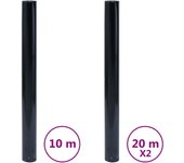 Láminas de ventana esmerilada 3 uds pvc negro