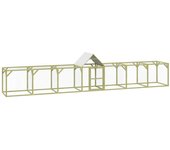 Gallinero madera maciza de pino impregnada 700x100x150 cm
