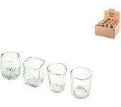 32x vasos de vidrio, formas surtidas, 5cmx6cm, marca h&h