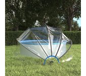 Vidaxl cúpula para piscina redonda pvc 376x188 cm