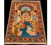 Alfombra oriental hecha a mano original, medida: 211x132 cm con certificado de autenticidad