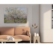 Cuadro wall art | el huerto blanco de vincent willem van gogh | impresión giclée sobre lienzo de algodón 100% | bastidor de 3cm | 55x75cm