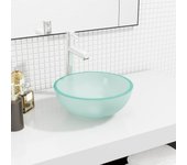Lavabo de vidrio templado esmerilado 30x12 cm cfw622756