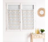 Cortina modular de malla con motivo floral