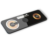 Base de carga inalámbrica de 15w. qi, magsafe y apple watch. base de carga triple. 20,8x0,6x7,3 cm. color: negro dam