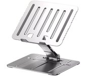 Soporte para computadora portátil para escritorio, soporte ergonómico para computadora portátil de aluminio silver