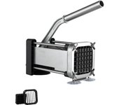 Vevor cortador patatas 1/2 pulgada, cuchilla acero inoxidable, rebanadora manual con ventosas, ideal para patatas, papas fritas, pepinos, zanahorias