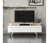 Mueble tv berlin 150 roble blanco
