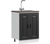 Mueble bajo para fregadero kalmar negro 60x46x81,5 cm de madera contrachapada