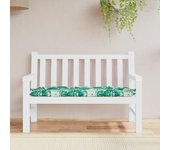 Cojín exterior | cojín para banco jardín tela oxford estampado hojas 120x50x7 cm cfw64067