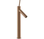 Hansgrohe axor starck mezclador monomando de lavabo 250 con mango de ping para lavabos con juego de desagüe, 10129310, color: brushed red gold
