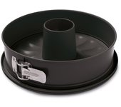 Guardini gardenia, tortiera apribile 2 fondi 24cm, fondo salvagoccia, acciaio con rivestimento antiaderente, colore nero
