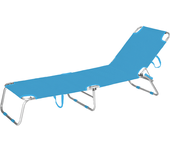 Marbueno tumbona plegable aluminio azul playa y piscina 187x58x24 cm 10460