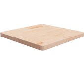 Tablero cuadrado 60x60x4 cm madera maciza de roble sin tratar