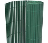 Vidaxl valla de jardín de doble cara pvc verde 90x500 cm