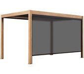 Pérgola bioclimática autoportante y motorizada 3x4m y 1 toldo ( 1 store 3,67 x 2,32 m ) - oviala