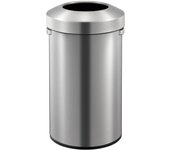 Cubo de basura con pedal urban 90 l plateado mate