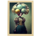 Nacnic poster alta costura en estilo surrealismo cinematográfico ilustraciones y grabados de historieta abstracta y artística para a3 marcos madera
