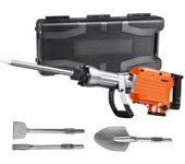 Vevor martillo demoledor 2200 w 66 j 1350 bpm martillo perforador con 4 cinceles reemplazables mango giratorio antivibración 360