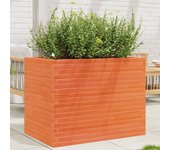 Jardinera cera marrón 90x60x68,5 cm madera maciza de pino