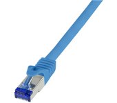 Logilink cable de red ultraflex, cat.6a, s ftp, azul, 0,25 m