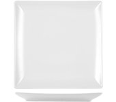 6 platos de gres osaka blanco plano 26x26 h&h