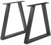 Set de 2 patas de mesa greiling 72x70 cm - negro [en.casa]