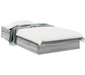 Cama individual | cama para adultos | cama con cajones madera de ingeniería gris sonoma 90x190 cm cfw53450