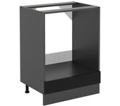 Vicco armario para horno empotrado r-line, negro brillo intenso, 60 cm sin encimera