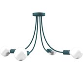 Lumicom | classic lámpara de techo, 4xe27, max 42w, metal, azul mediterráneo, d.60cm