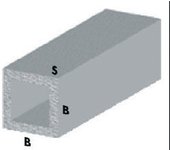 Perfil plata h.100 cm tubo cuadrado 15x15x1
