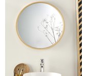 Miroir rond en chêne 60 cm vali