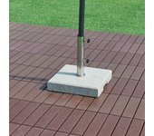 Soporte de sombrilla bomba rectangular granito 38x38x7cm - gris [casa.pro]