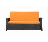 Cojines de sofá de exterior naranja cojines de sofá 2-3 plazas cojín de banco de jardín 150x50x50cm cojines para muebles de poliratán-slim