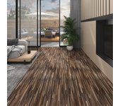 Baldosas de pvc 5,02 m2 2 mm autoadhesivas rayas marrones