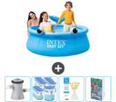 Paquete de piscina - intex - alrededor - 183x183x51 cm + accesorios cb123