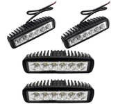 4 x 18w trabajo led 12v 24v proyector offroad para tractor, excavador, proyectores, ip67