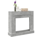 Vidaxl borde de chimenea madera ingeniería gris hormigón 100x30x87,5cm