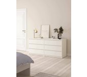 Aparador giselle, bufé de salón, aparador de salón, despensa de cocina, 154x50 h70 cm, blanco