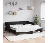 Vidaxl sofá cama nido tela negro 100x200 cm