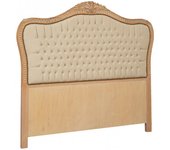 Biscottini cabecero en madera de haya maciza - estilo barroco con acabado natural antiguo - cabecero de cama doble para panel de cama - 171x153x6 cm