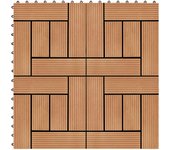 Maison exclusive - baldosas de porche de wpc 30x30 cm 1 m² color teca 11 unidades