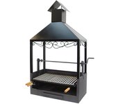 Imex-71507 cajon barbacoa para obra con elevador y parrilla inox