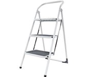 Amig - escalera plegable de 3 peldaños | taburete plegable | medidas: 103 x 64 x 47 cm | taburete con tres escalones antideslizantes | peso máximo 150